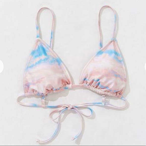 Forever 21 Cloud Wash Triangle Bikini Top Large - Picture 5 of 10